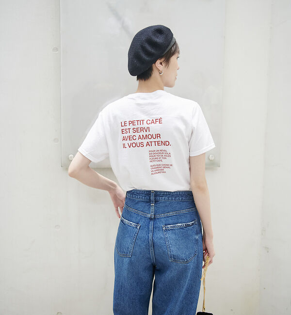 Rouge vif「前後ロゴコンパクトT」|Tシャツ・カットソー|