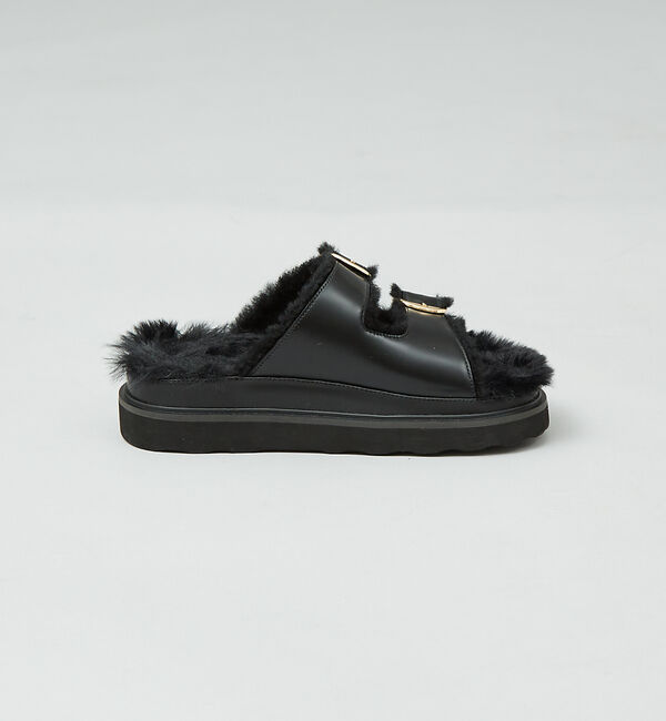 Rouge vif「【MOHI／モヒ】 ムートンベルトサンダル」|サンダル|