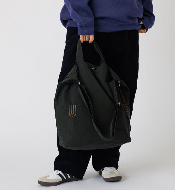 Rouge vif「【UNIVERSAL OVERALL/ユニバーサルオーバーオール】＜追加＞ナイロ」|ショルダー・メッセンジャー|ブラック