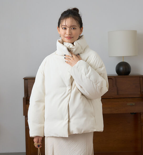 Rouge vif「スタンドカラーダウンコート」|ダウン|