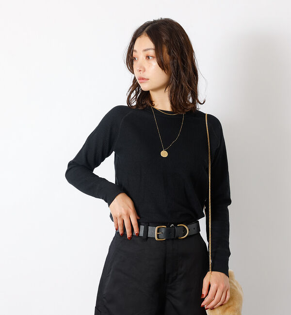 Rouge vif「【JEMORGAN / ジェーイーモーガン】ワッフルラグランロンＴ / パック入」|Tシャツ・カットソー|