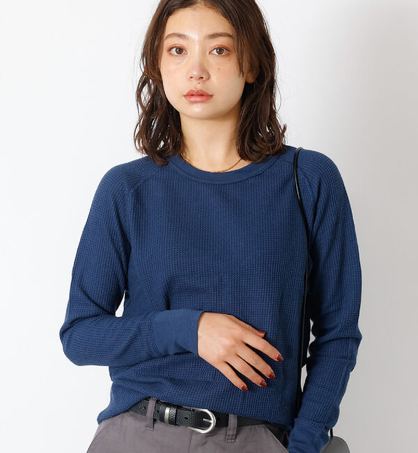 Rouge vif「【JEMORGAN / ジェーイーモーガン】ワッフルラグランロンＴ / パック入」|Tシャツ・カットソー|ネイビー