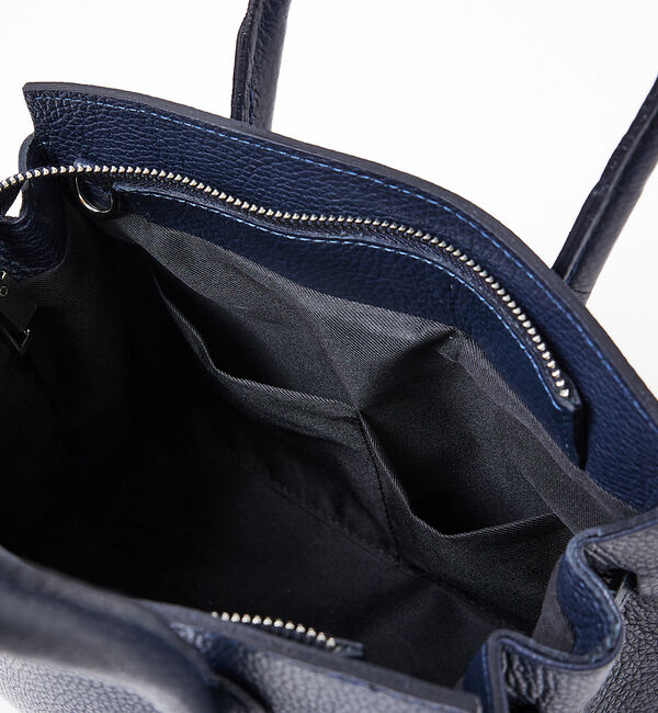 Rouge vif「【追加2】【AULENTTI/オウレンティ】レザーベルト付ミディトートバッグ」|ショルダー・メッセンジャー|