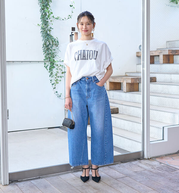 Rouge vif「【RED CARD/レッドカード】Oregon　カーブワイドクロップドデニム」|デニム|