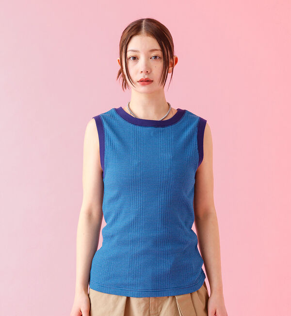 Rouge vif「【JOHNBULL/ジョンブル】クールタッチ ランダムテレコ タンクトップ /」|キャミソール|