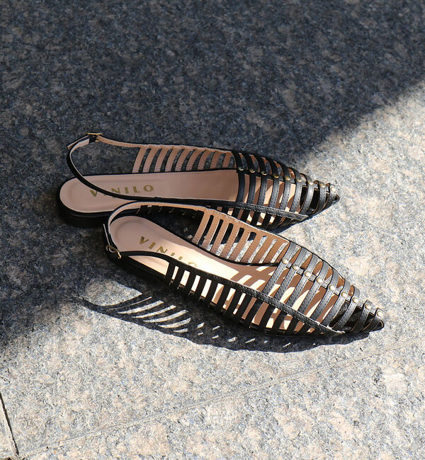 Rouge vif「【VINILO/ヴィニーロ】レザースリングバッグシューズ」|サンダル|