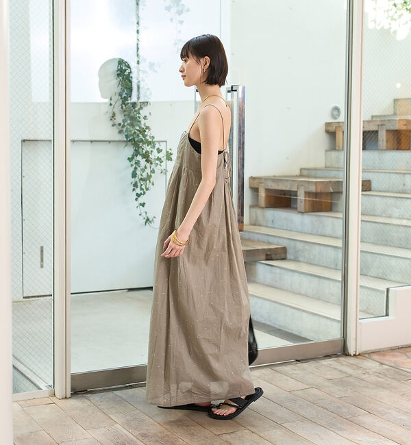 Rouge vif「シルバードット刺繍ワンピース」|ワンピース|