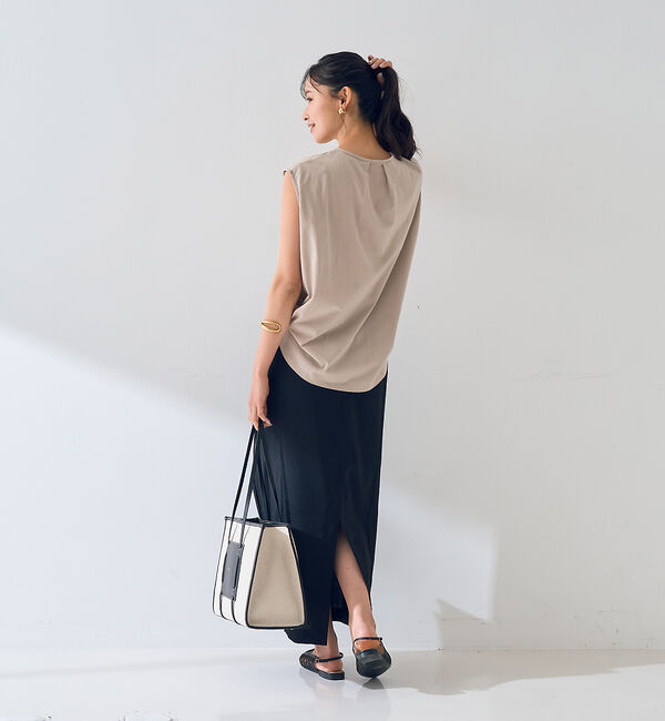 Rouge vif「タック入りノースリーブカットソーブラウス」|シャツ・ブラウス|