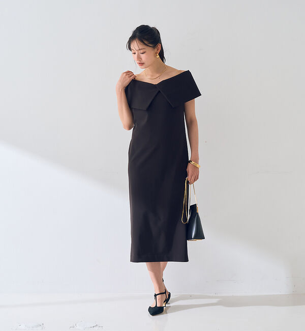 Rouge vif「【撥水】大衿トリコットワンピース」|ワンピース|