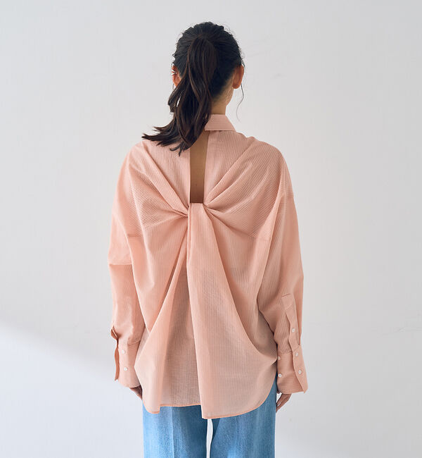 Rouge vif「【新色登場】バックツイストピンストシャツ」|シャツ・ブラウス|