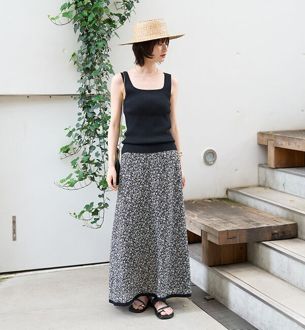 Rouge vif「ストレッチサッカープリントスカート」|スカート|