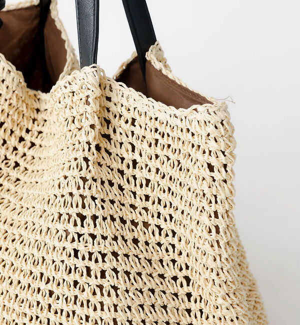 Rouge vif「タッセル付き ペーパートートバッグ / 雑材バッグ」|トートバッグ|