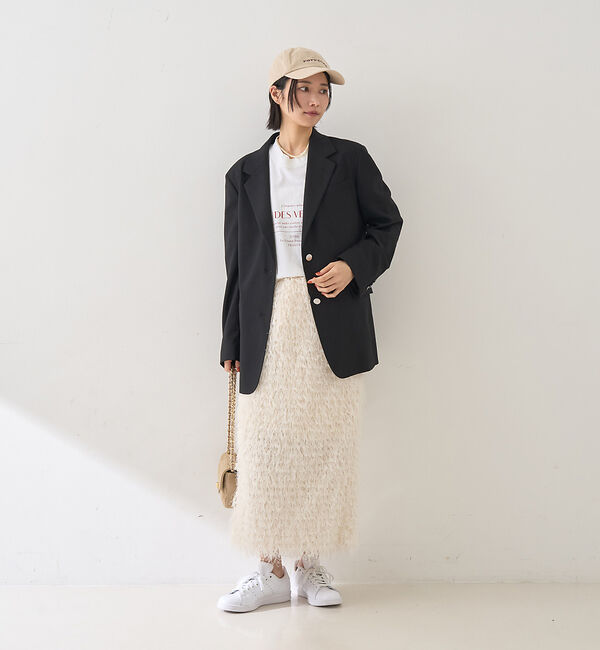 Rouge vif「【セットアップ対応】メンズライクウール混サキソニージャケット」|テーラードジャケット|