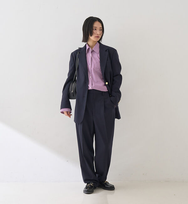 Rouge vif「【セットアップ対応】メンズライクウール混サキソニージャケット」|テーラードジャケット|