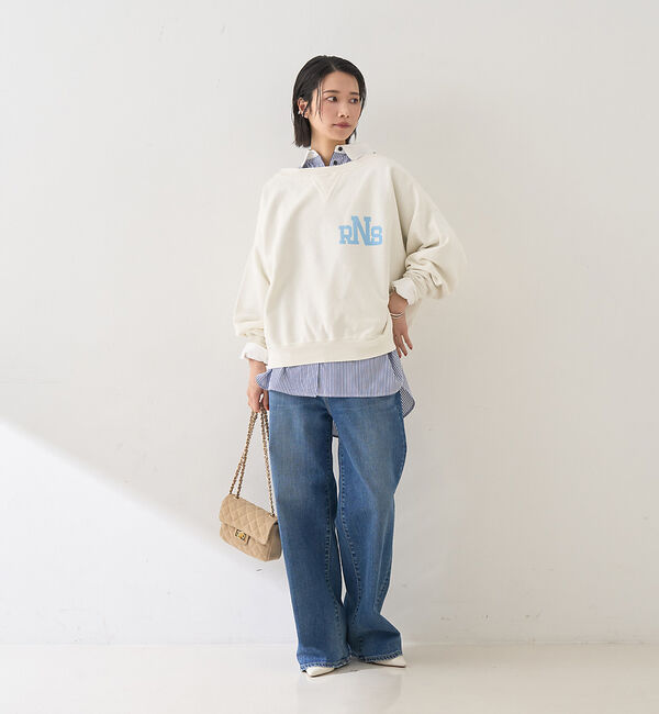 Rouge vif「コットンストライプクレリックシャツ」|シャツ・ブラウス|