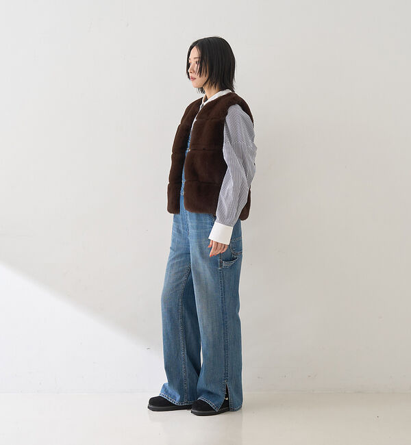 Rouge vif「コットンストライプクレリックシャツ」|シャツ・ブラウス|