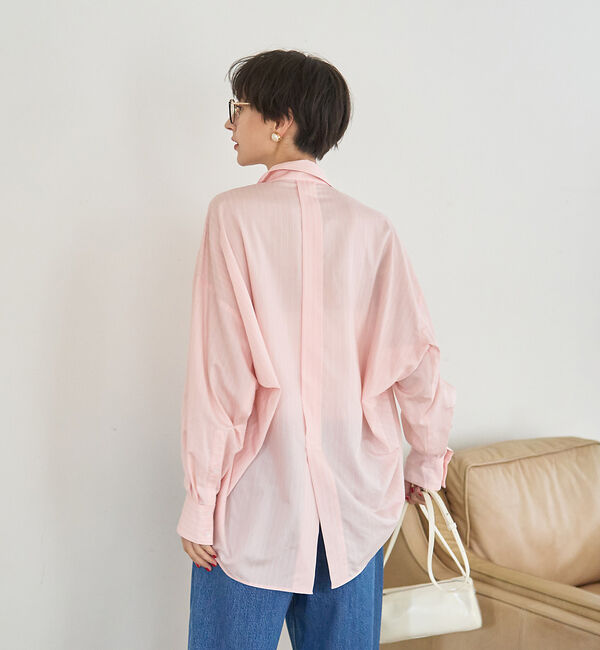 Rouge vif「バックドレープストライプシャツ」|シャツ・ブラウス|