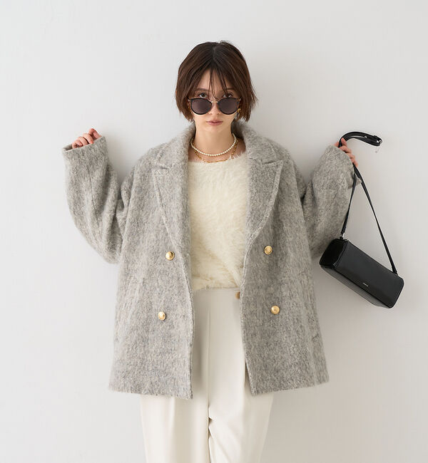 Rouge vif「【追加4】【一部店舗限定】ラメシャギースライバーPコート/ピーコート」|ピーコート|