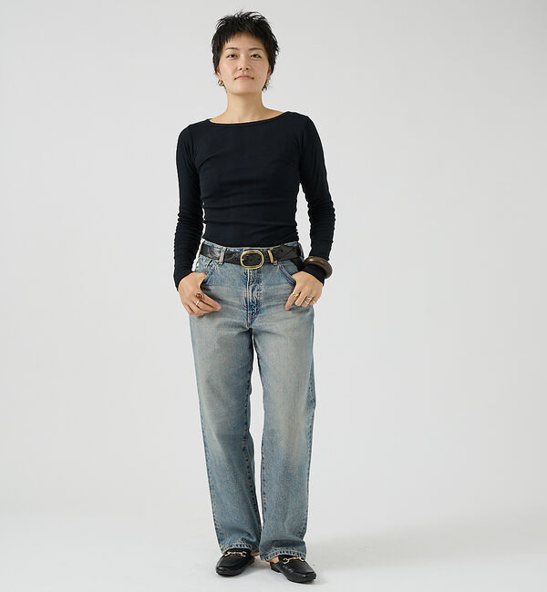 Rouge vif「【Robert P. Miller】パネルリブボートネックTEE / ロンT /」|Tシャツ・カットソー|