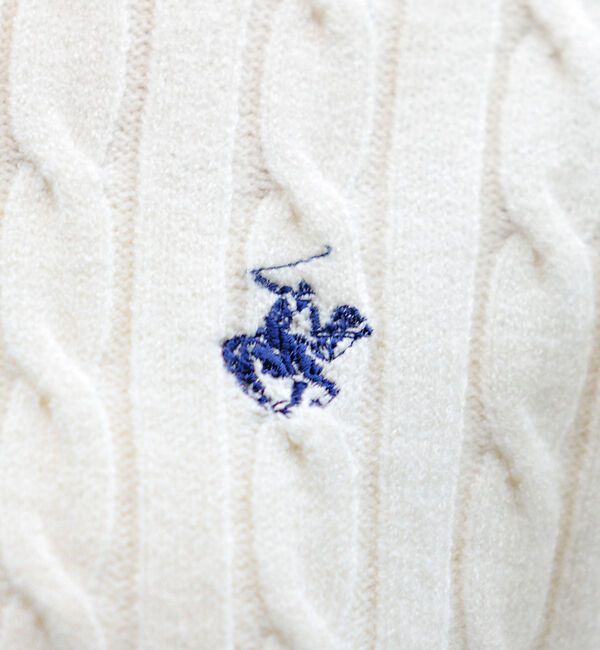 Rouge vif「【BEVERY HILLS P.C/ビバリーヒルズポロクラブ】ケーブル編ポロカー」|カーディガン|