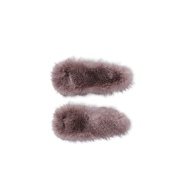 Rouge vif「【heyep／ヘイップ】ファーミンクヘアクリップ 2P Faux Mink Ha」|ヘアバンド|