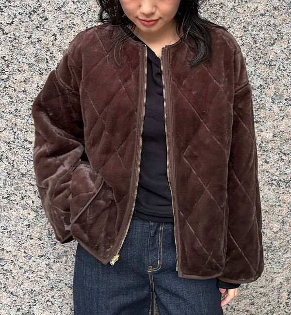 Rouge vif「リバーシブルパネトレーションファーキルトブルゾン」|ブルゾン・スタジャン|