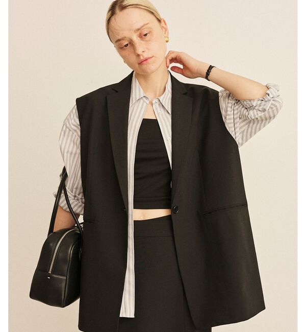 Rouge vif「コットンマルチストライプビッグシャツ」|シャツ・ブラウス|