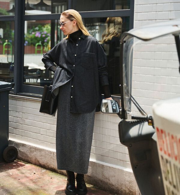 Rouge vif「【2026SS新作】【ロングセラー】NEW オーバーサイズデニムシャツ」|シャツ・ブラウス|