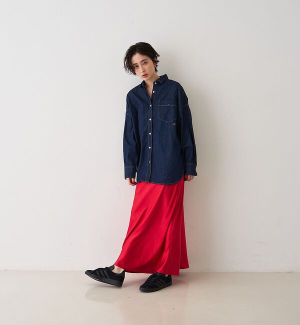 Rouge vif「【2026SS新作】【ロングセラー】NEW オーバーサイズデニムシャツ」|シャツ・ブラウス|