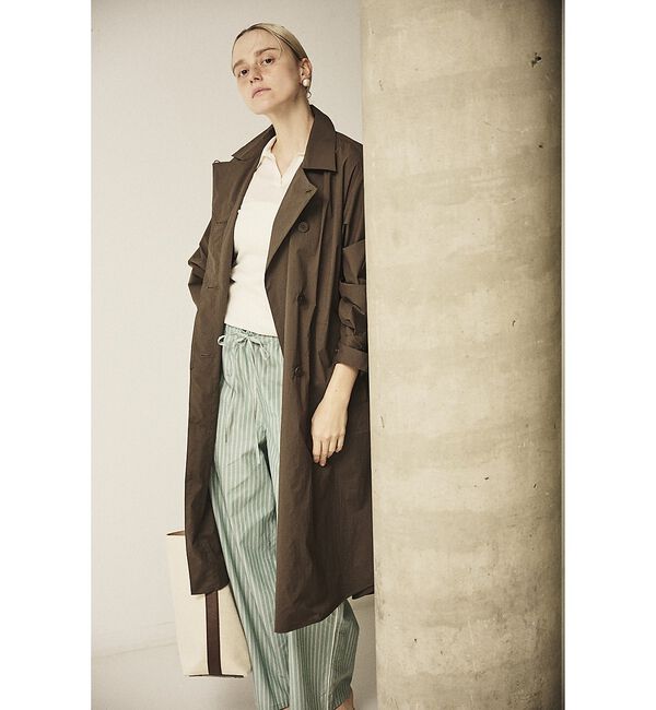 Rouge vif「NEWクリスピー撥水ライトロングコート」|ステンカラーコート|