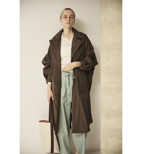 Rouge vif「NEWクリスピー撥水ライトロングコート」|ステンカラーコート|