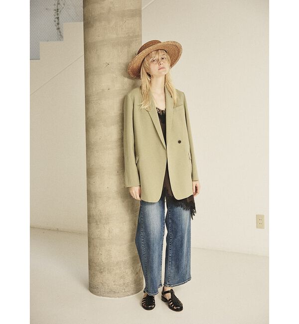 Rouge vif「【セットアップ対応】レースサテンアシンメトリーキャミソール」|キャミソール|