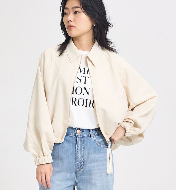 Rouge vif「【人気追加】コクーンブルゾン」|ブルゾン・スタジャン|ベージュ