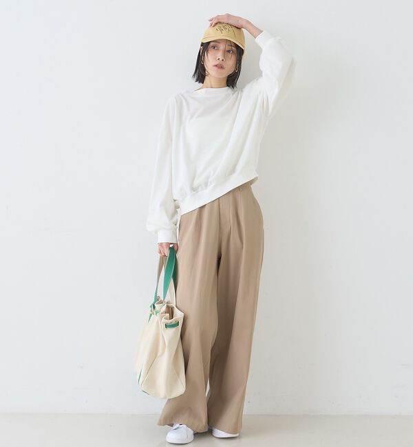 Rouge vif「ポリスパンパフスリーブイージーカットプルオーバー/吸水速乾」|Tシャツ・カットソー|