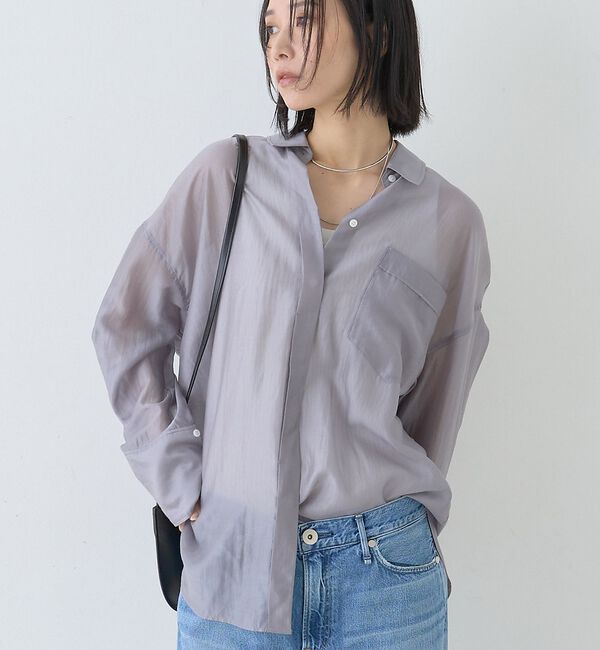 Rouge vif「【2026SS新作】【人気追加】バックツイストシャツ」|シャツ・ブラウス|グレー