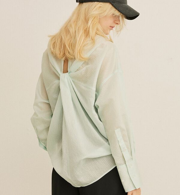 Rouge vif「【2026SS新作】【人気追加】バックツイストシャツ」|シャツ・ブラウス|グリーン