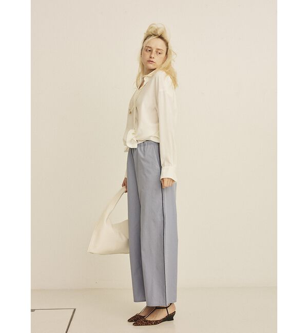 Rouge vif「ウエストタックドレープロングシャツ」|シャツ・ブラウス|