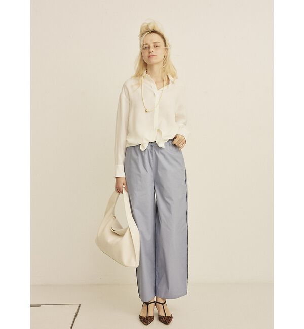 Rouge vif「ウエストタックドレープロングシャツ」|シャツ・ブラウス|