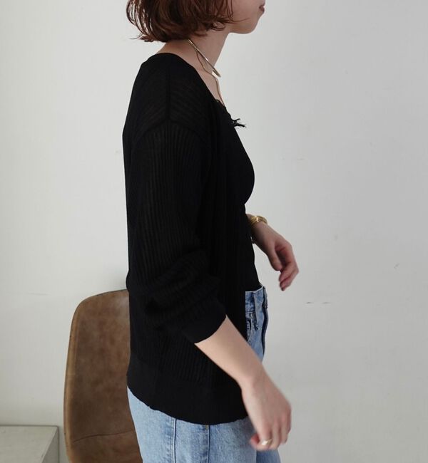 Rouge vif「【一部店舗限定】レースキャミ付きニットアンサンブル/カーディガン/レーストップス」|カーディガン|