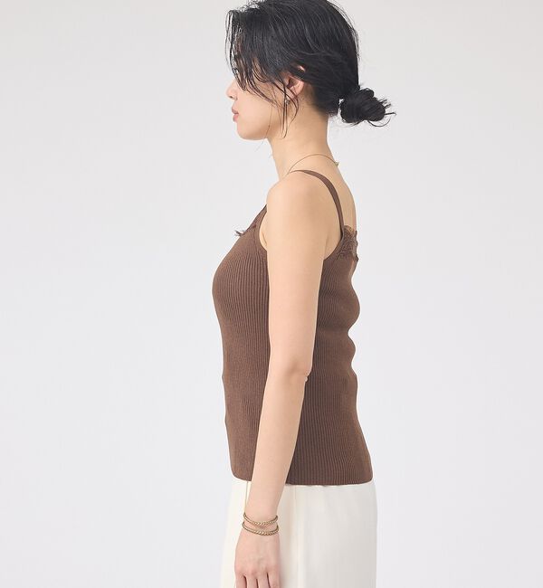 Rouge vif「【一部店舗限定】レースキャミ付きニットアンサンブル/カーディガン/レーストップス」|カーディガン|