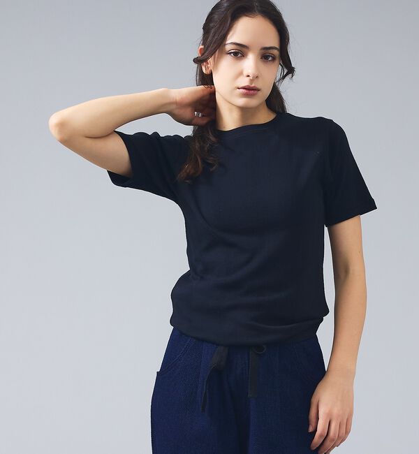 Rouge vif「【Robert P.Miller/ロバートピーミラー】パネルリブクルーネックTシ」|Tシャツ・カットソー|