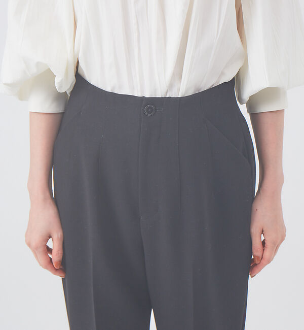 qualite「【新色登場】【セットアップ対応】ダブルクロスハイウエストテーパードパンツ」|その他|