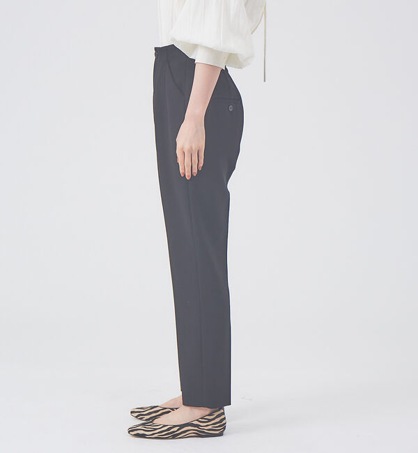 qualite「【新色登場】【セットアップ対応】ダブルクロスハイウエストテーパードパンツ」|その他|