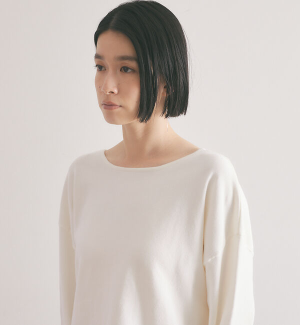 qualite「【WEB・一部店舗限定】クルーネックコットンニットプルオーバー」|ニット・セーター|