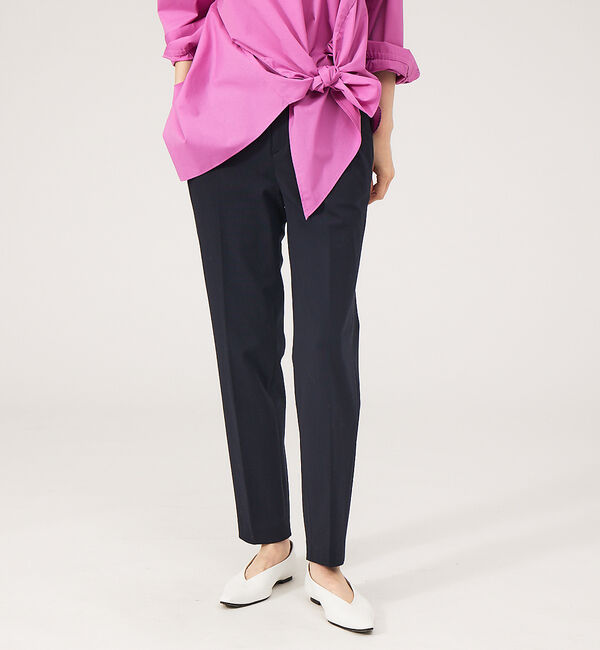 qualite「ストレッチシガレットパンツ」|その他|ダークネイビー