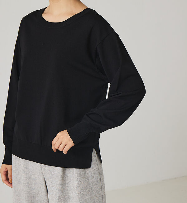 qualite「レーヨンストレッチ2WAYニット」|ニット・セーター|