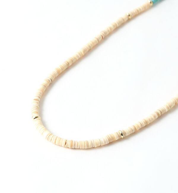 qualite「シェルビーズロングネックレス」|ネックレス|