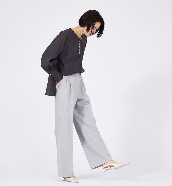 qualite「エアリータックスリーブブラウス」|シャツ・ブラウス|