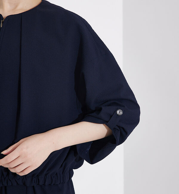 qualite「【接触冷感＆吸水速乾＆UV】シアサッカーブルゾン /セットアップ対応」|ブルゾン・スタジャン|