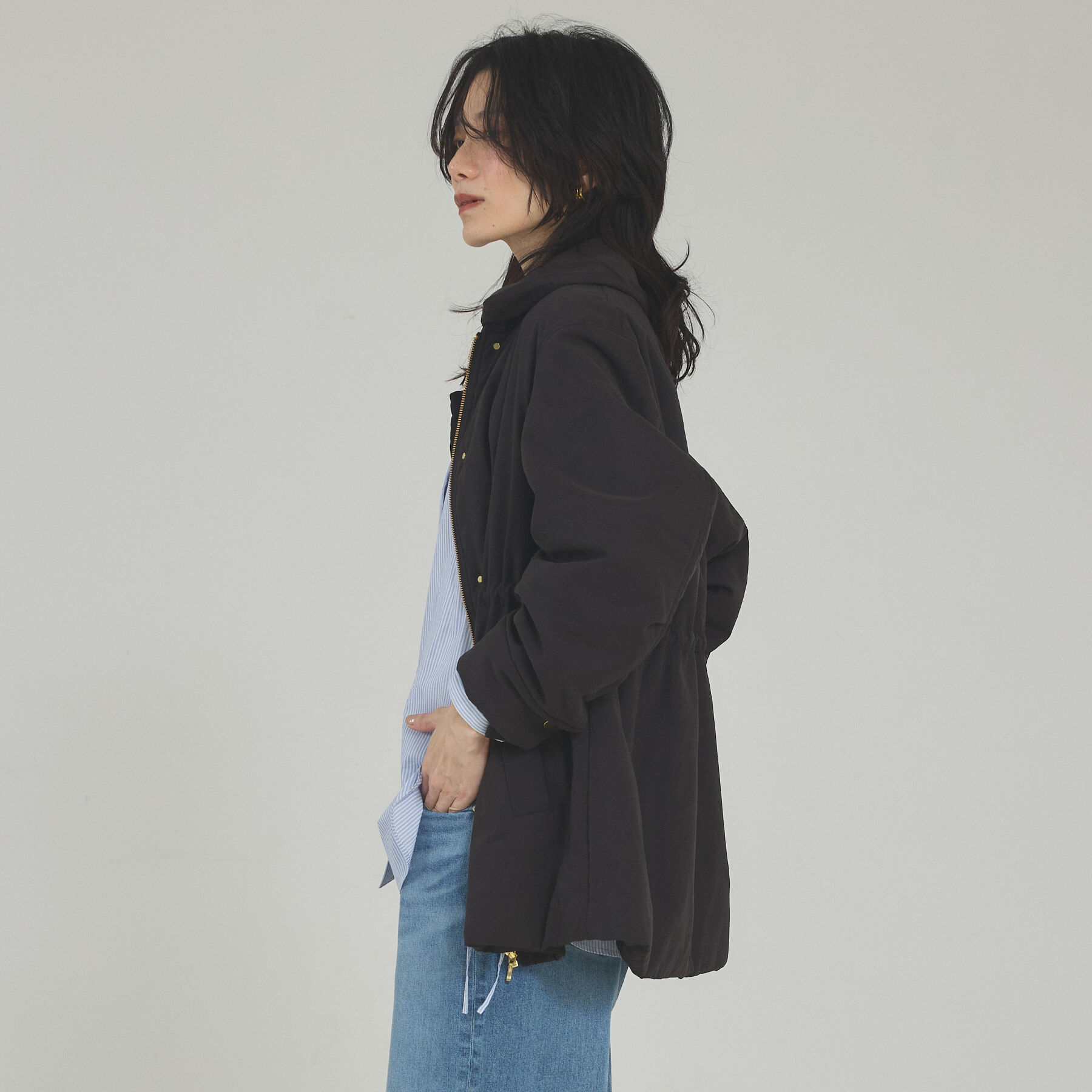 qualite「【軽やかでほどよい暖かさ】ピーチパデッドブルゾン」|ブルゾン・スタジャン|